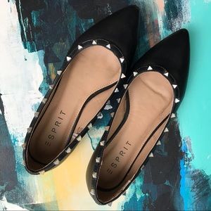 Black Studded Flats